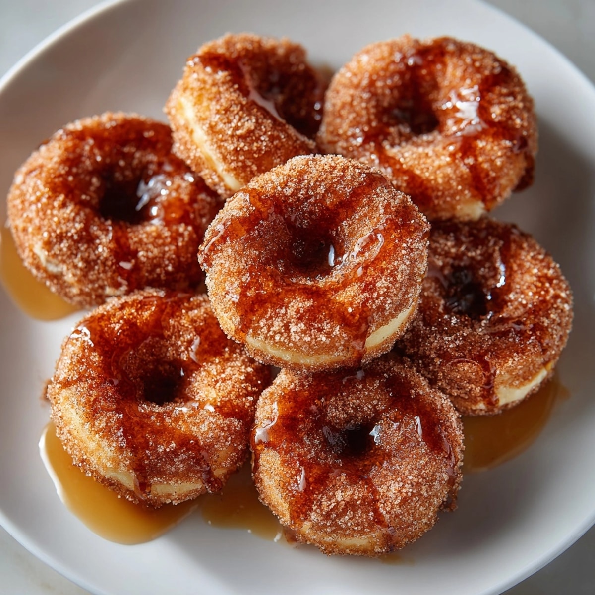 Warm spiced pumpkin mini donuts, fresh from the oven, ready to enjoy autumn flavors.