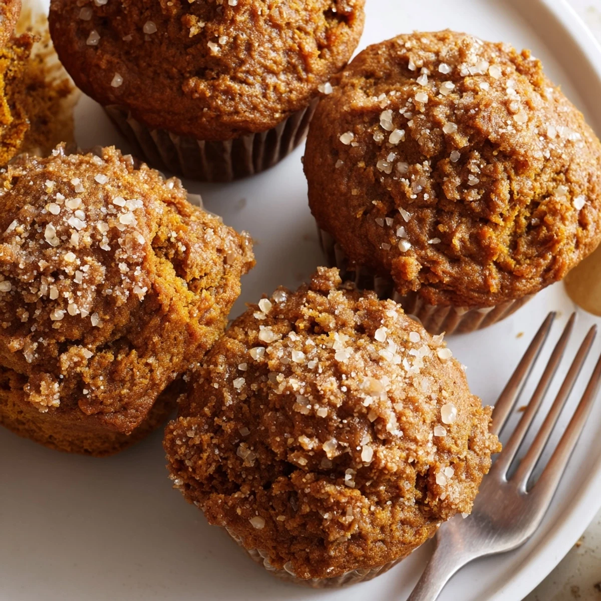 Enjoy cozy gingerbread spiced pumpkin muffins fresh from the oven, delightful for chilly mornings.