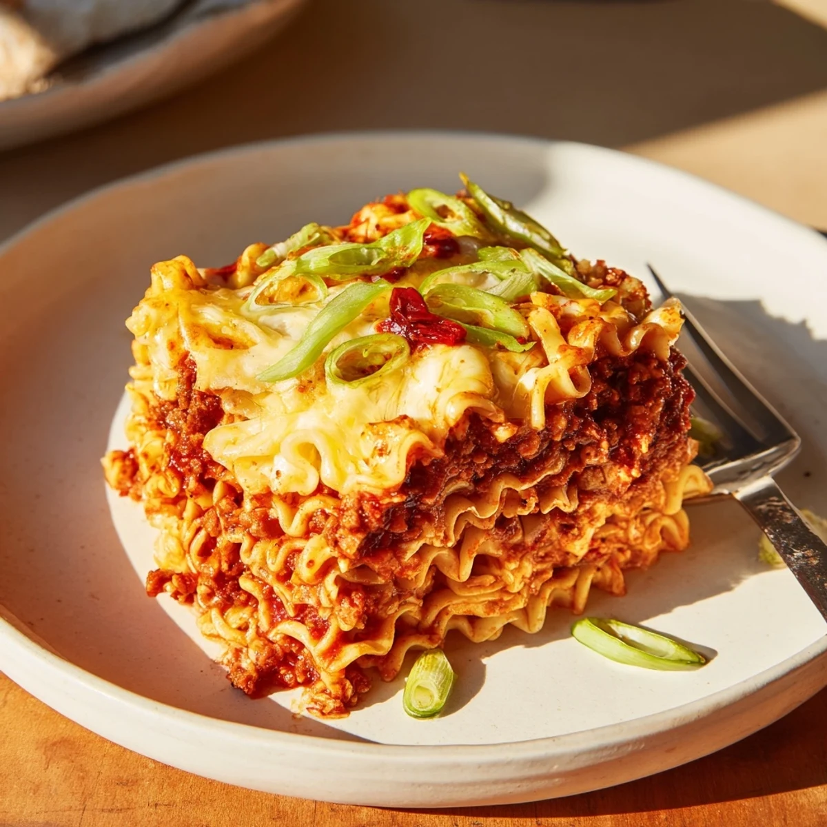 Spicy Ramen Lasagna Fusion