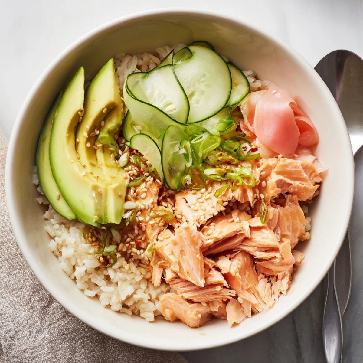 Leftover Salmon Rice Bowl