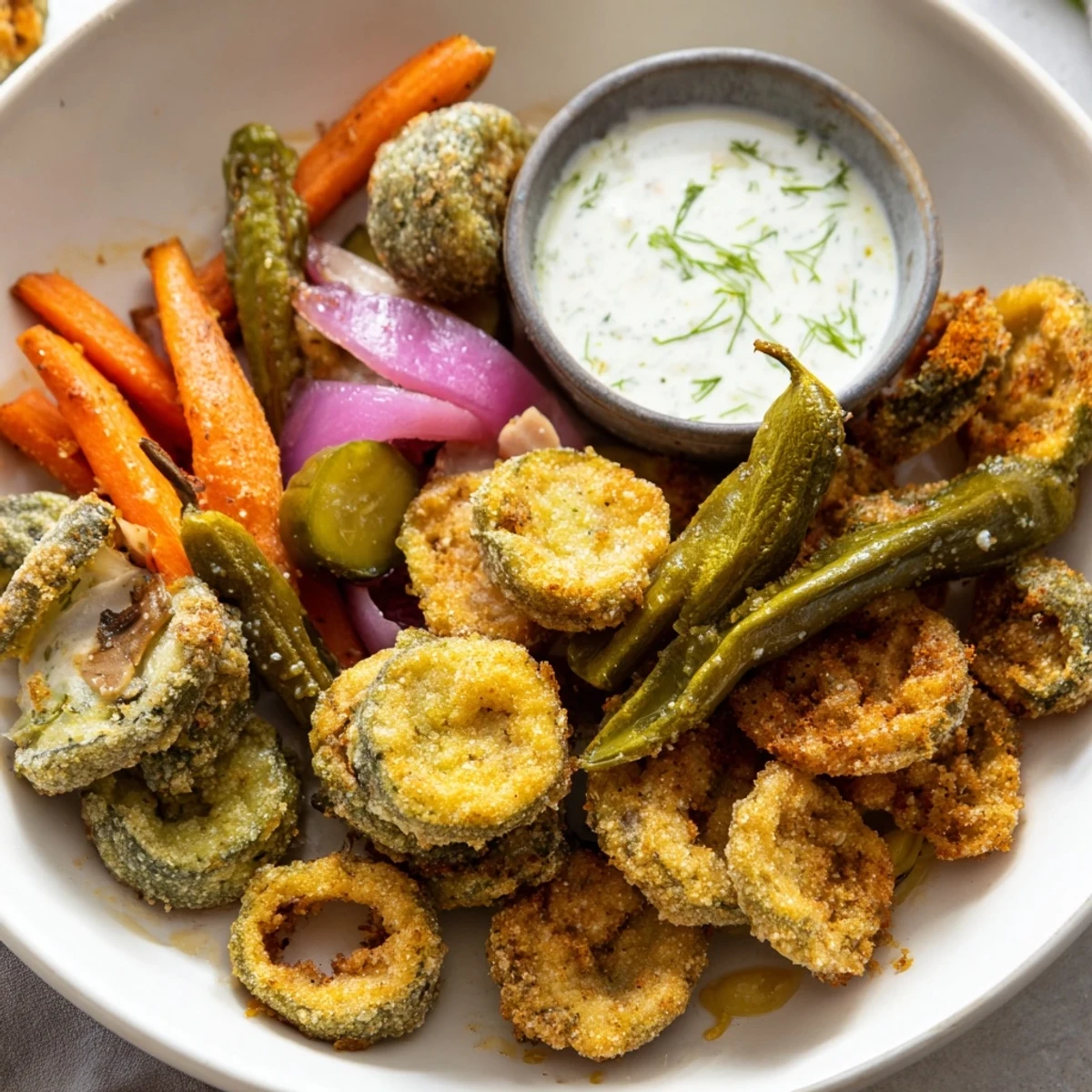 Crispy fried pickles create a savory, tangy experience in this Pickle Lovers Meal.  