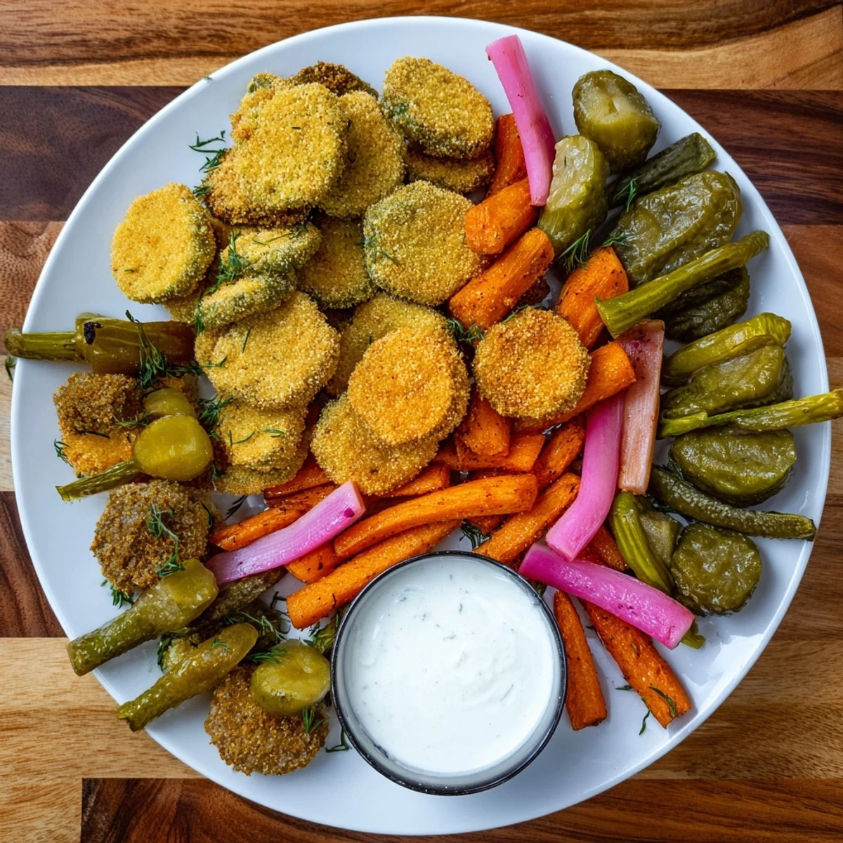 Deliciously crunchy fried pickles shine in this fun and flavorful Pickle Lovers Meal.