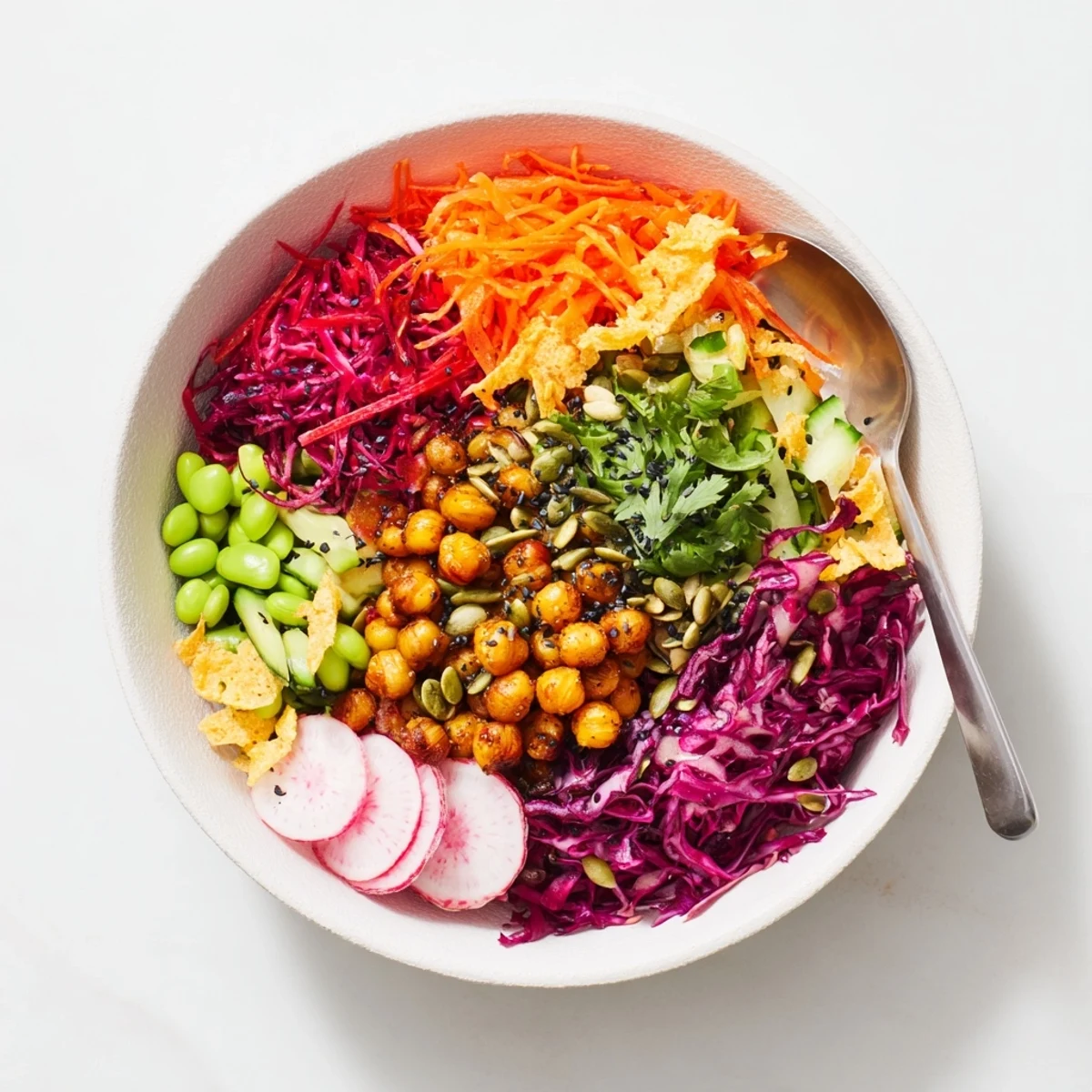 Delicious ASMR Crunch Snack Bowls showcasing vibrant layers of crunchy textures and flavors.