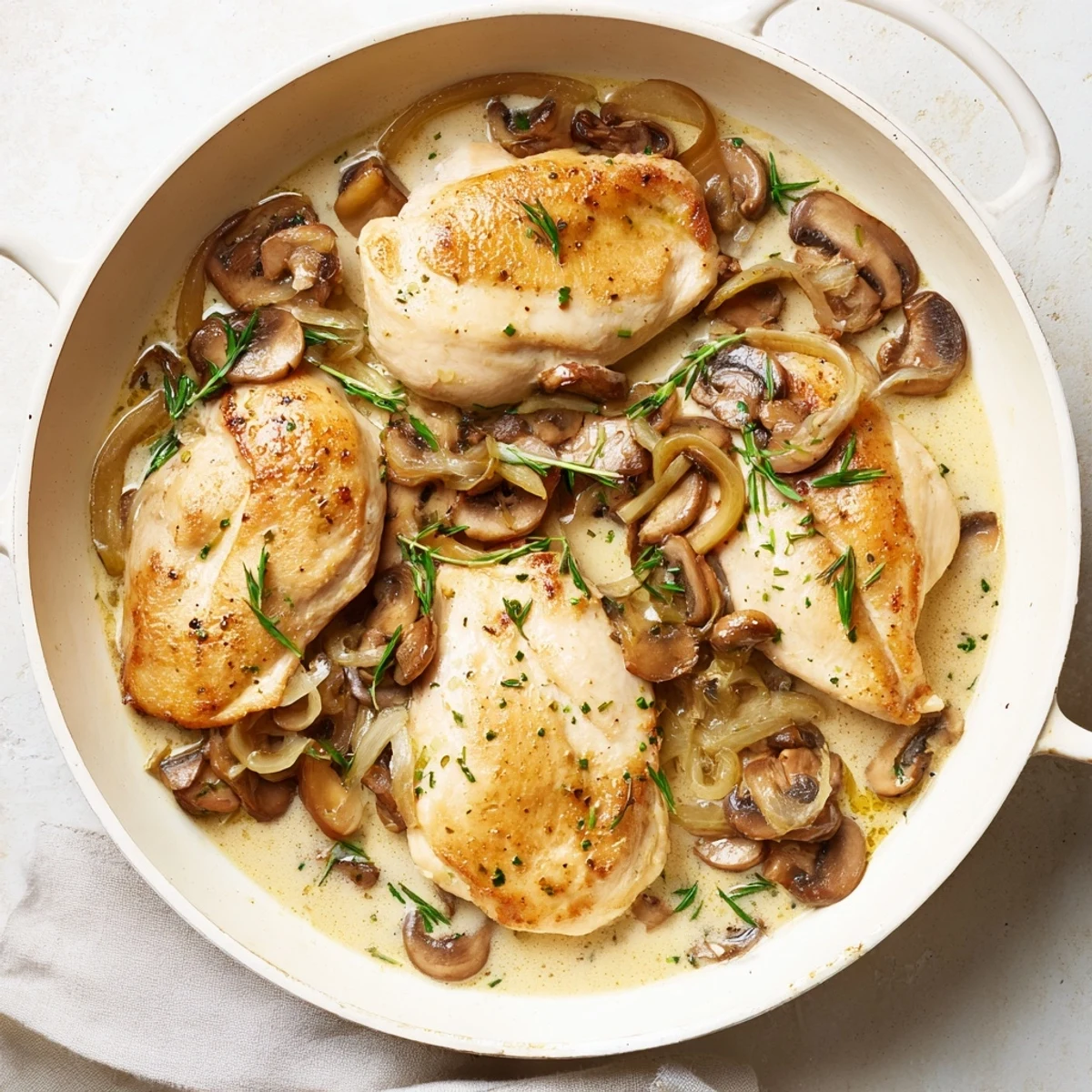 Tarragon Chicken Mushroom Skillet