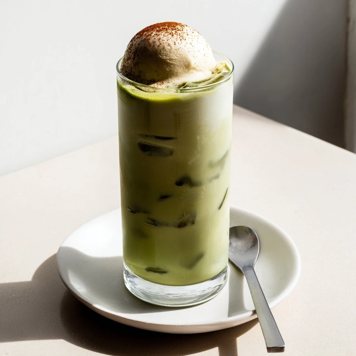 Cinnamon Roll Iced Matcha