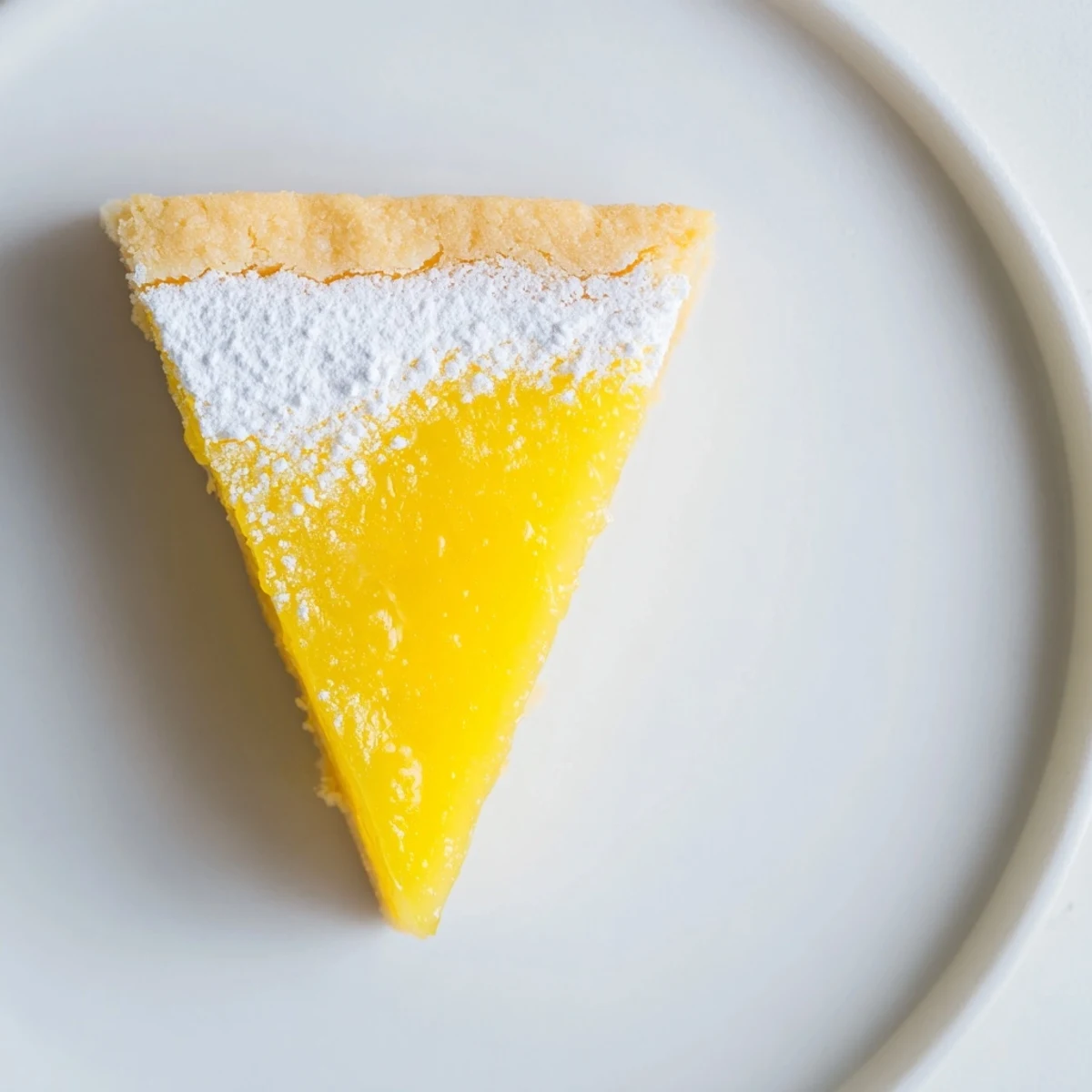 Golden, triangular lemon bars dusted with powdered sugar, ready to be enjoyed as a sweet dessert.