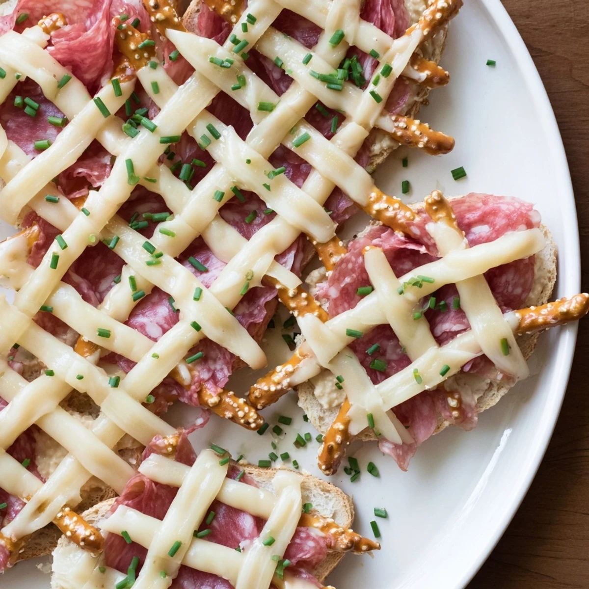 This beautiful The Lattice Window features a pretzel lattice perfect for a flavorful American appetizer.