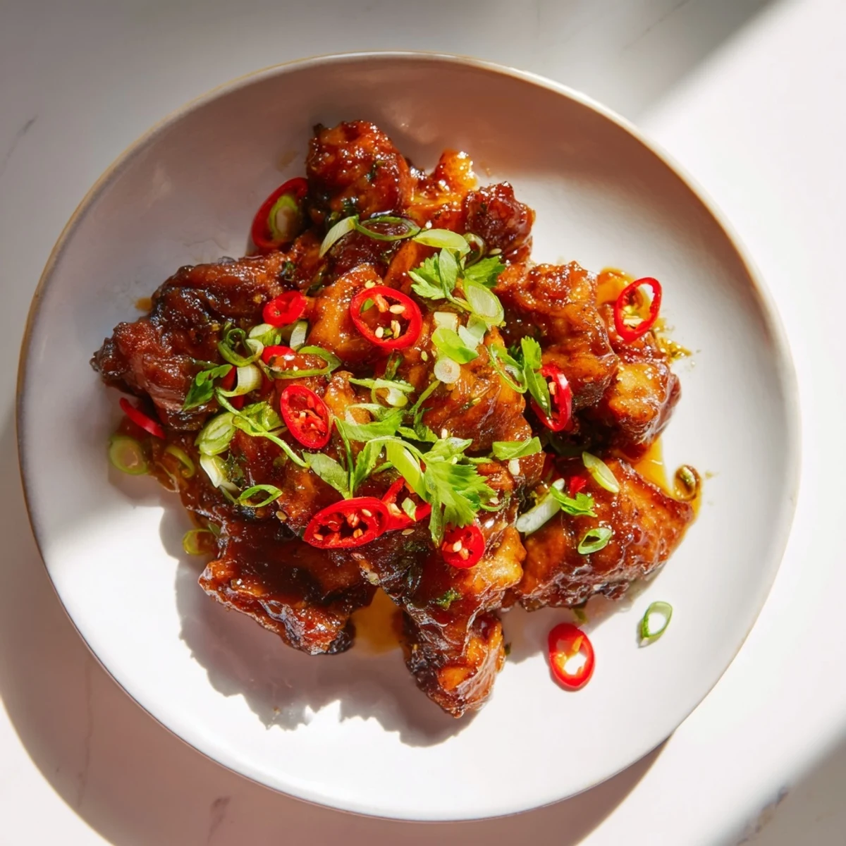 Golden, glistening Vietnamese Caramel Chicken, served with fluffy white rice, ready to enjoy.