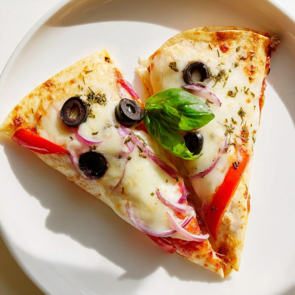 Golden-brown Tortilla Pizza Wrap Crispy, oozing melted cheese and pepperoni, ready for a delicious bite.