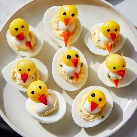 Adorable Chick & Duckling Snacks arranged on a platter, ready for a fun Easter gathering.