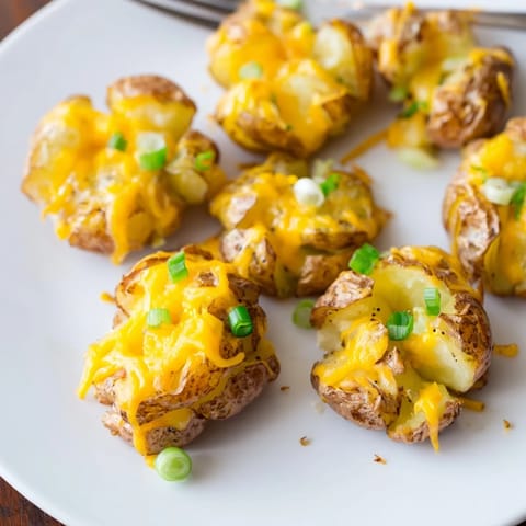 Smashed Green Onion Potato Bombs
