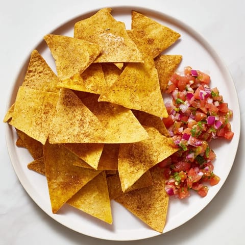 Air-Fryer Tortilla Chips Salsa