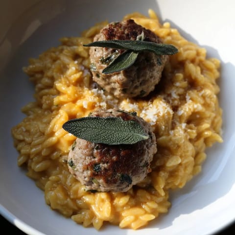 Sage Turkey Meatballs Pumpkin Orzo