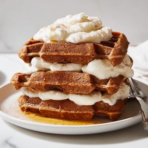 Express Gingerbread Waffle Stacks