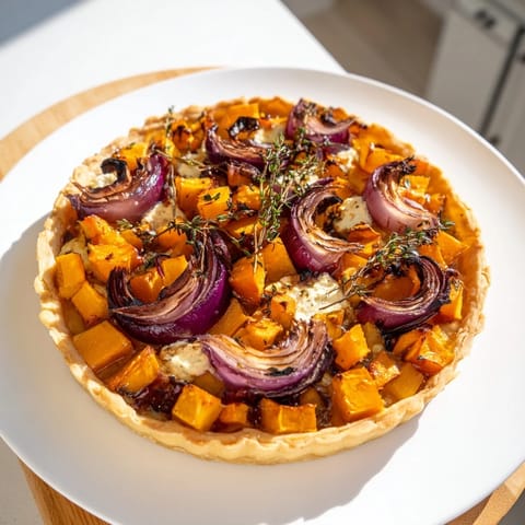 Flaky Feuilles d'Érable Tartes Salées d'Automne, a stunning savory tart with golden roasted vegetables and goat cheese.