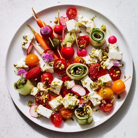 The Hanging Gardens, a visually stunning appetizer, offers a delicious variety of textures and fresh flavors.