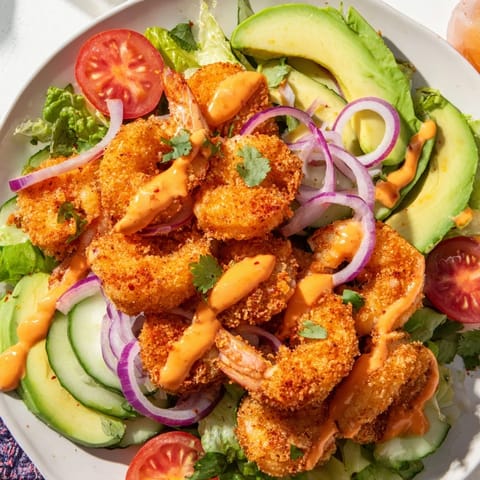 Spicy Crispy Shrimp Salad