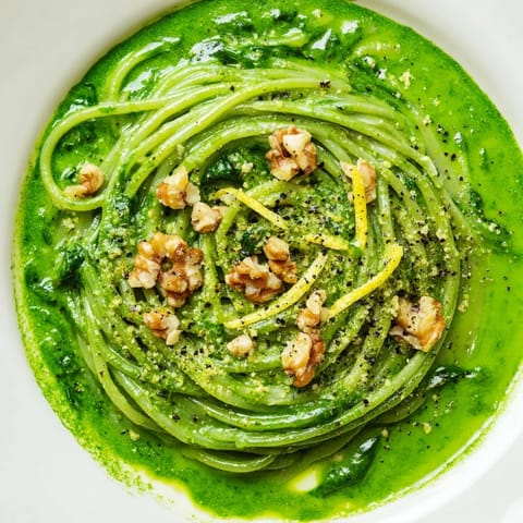 Creamy Spinach Walnut Pasta