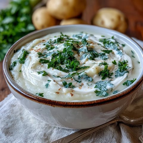 Hearty vegetarian potato leek soup simmered with onions and Yukon Gold potatoes for a comforting dinner.