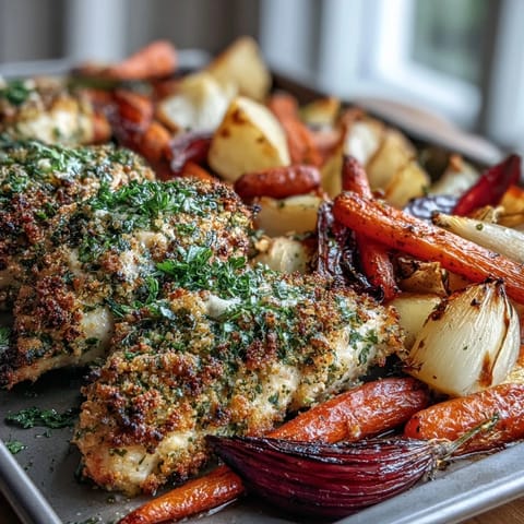 Herb-Crusted Chicken with Vegetables #516
