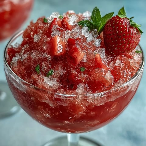 Refreshing Light Strawberry Daiquiri Slushies with ripe strawberries, lime juice, and rum, blended with ice for a frosty summer cocktail.