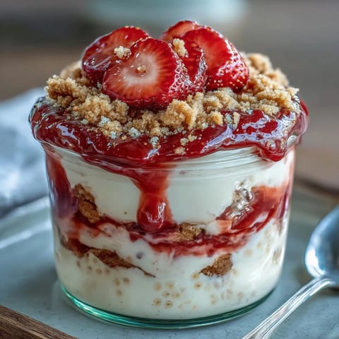Strawberry Cheesecake Overnight Oats