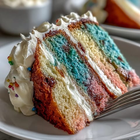 Spring Ombre Layered Cake