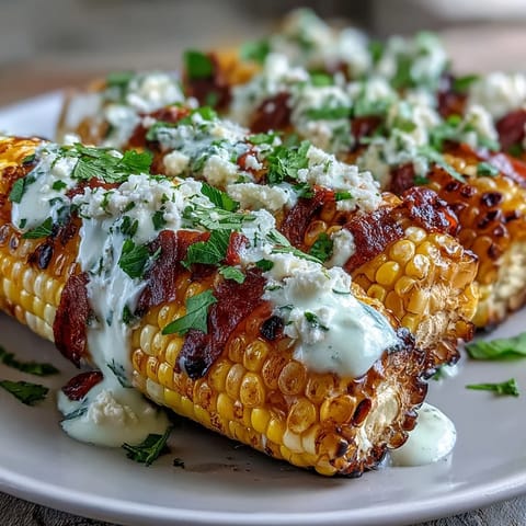 1. Creamy Elote-Style Microwave Corn on the Cob with Cotija cheese, chili powder, and fresh cilantro for a quick Mexican side dish.  