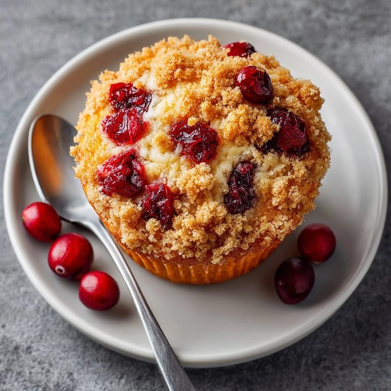 Fluffy Cranberry Orange Muffin recipe: festive flavors burst from every single delicious bite.