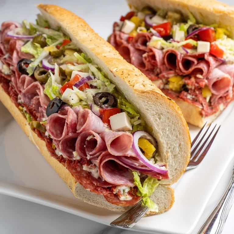 Delicious Flavor Mash-Up Sandwiches showcasing colorful veggies and creamy provolone cheese.  