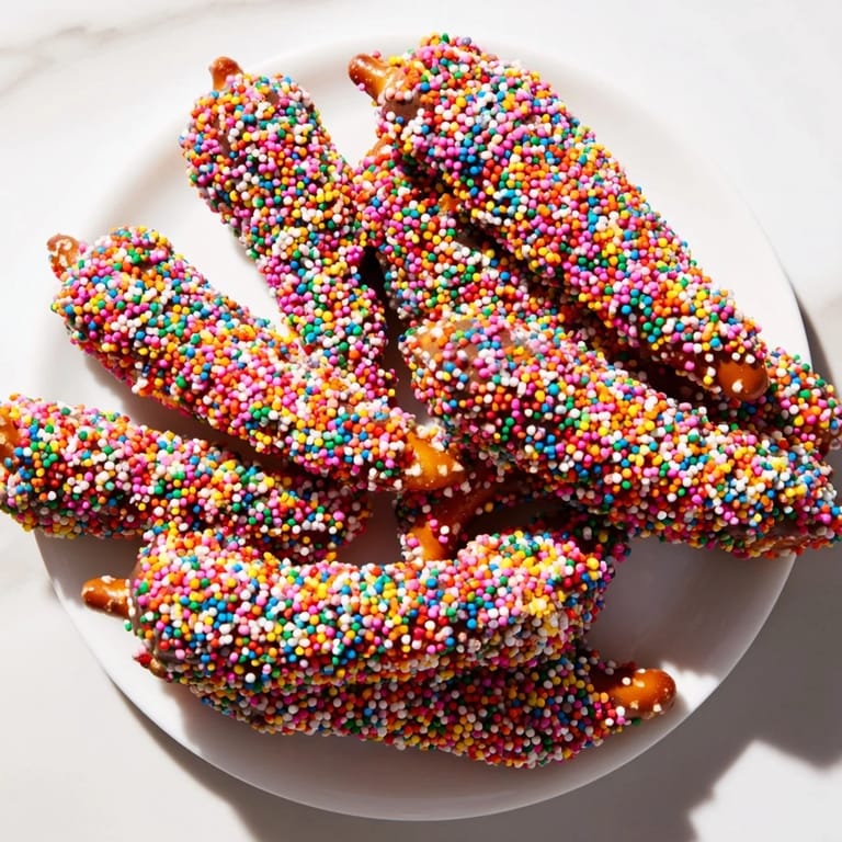 Indulge in this delicious Rainbow Sprinkle Party Board, featuring an array of sweet treats perfect for dipping and sharing.