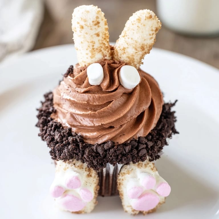 A close-up of Bunny Burrow Cupcake Tray shows twelve whimsical cupcakes perfect for a spring party.