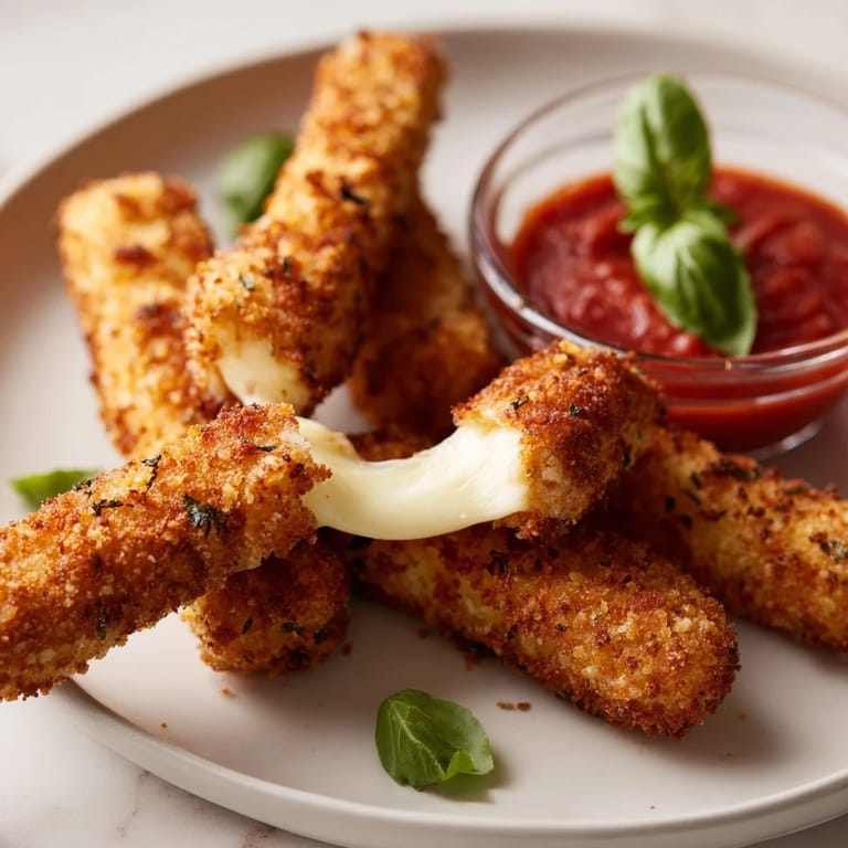 Satisfy your craving: Air Fryer Mozzarella Sticks are an easy, quick, and yummy appetizer.