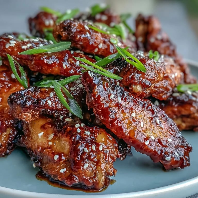 Sweet and sticky Coca Cola Chicken Wings piled high on a rustic platter, ready to serve.