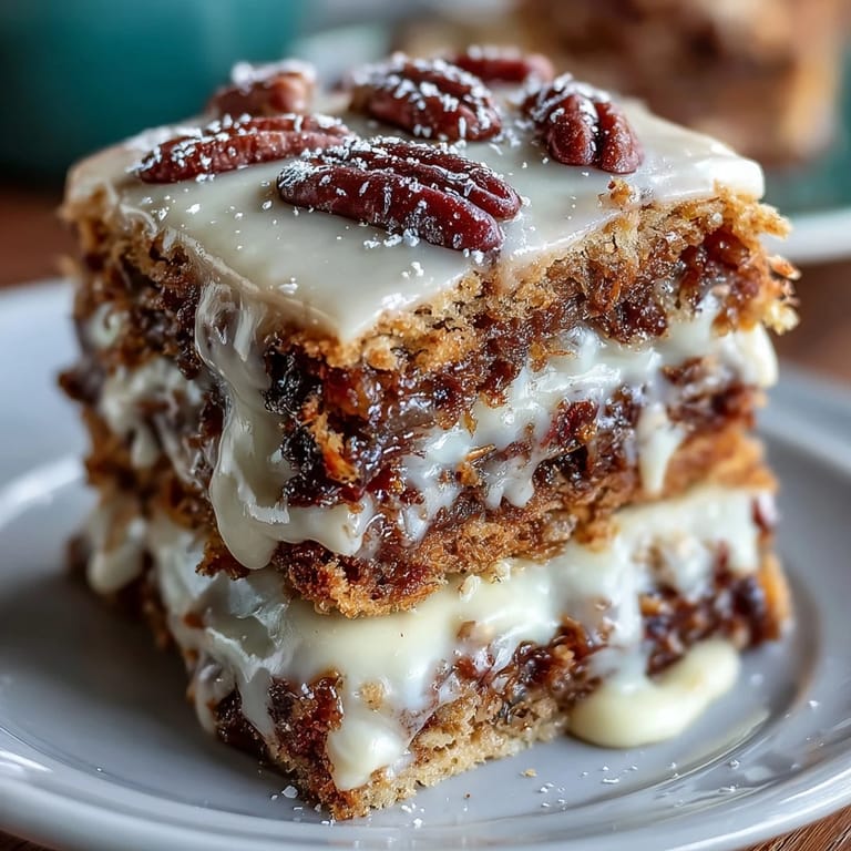 3. Homemade carrot cake with cream cheese frosting, studded with walnuts and topped with edible flowers.