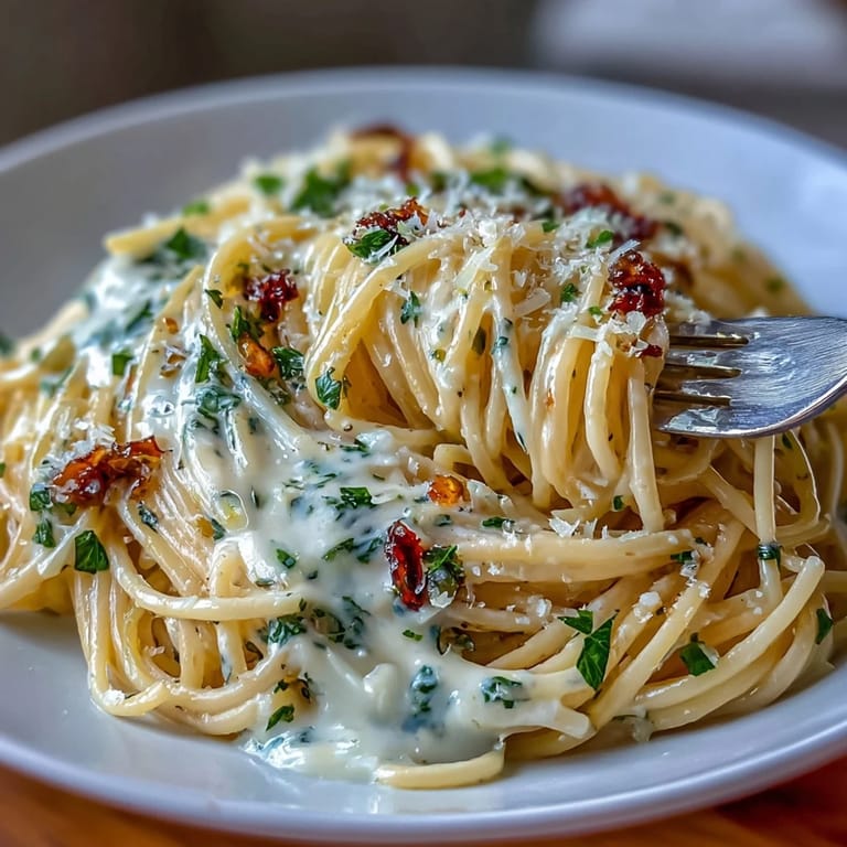 Easy lemon butter pasta with garlic, Parmesan, and fresh parsley, served on a rustic plate for a comforting weeknight meal.