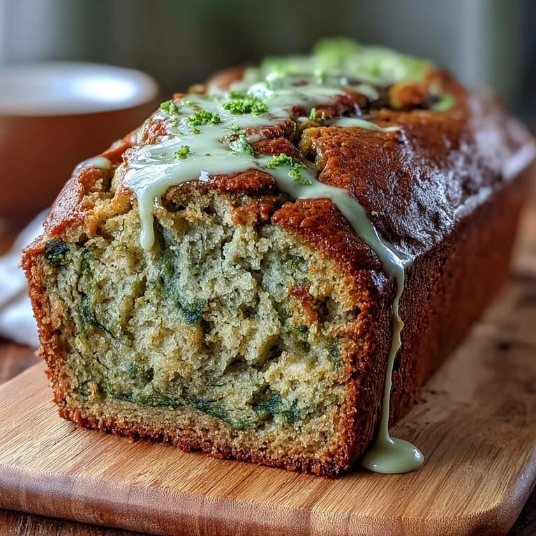 Delicious baked Matcha Banana Bread, perfect for a satisfying morning treat.
