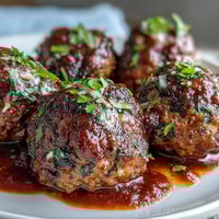 Slow Cooker Meatballs simmering in rich tomato sauce with herbs and Parmesan, perfect for a comforting dinner or party appetizer.