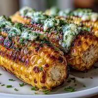 Grilled corn with vibrant herbed butters, a perfect festive summer side dish.